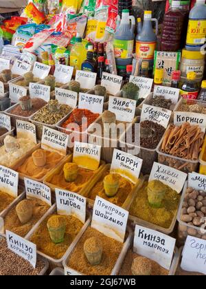 Osch-Bazaar. The capital Bishkek, Kyrgyzstan Stock Photo