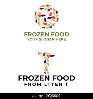 Healthy Frozen Food Logo Design Stock Vector