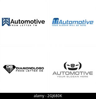 Automotive service repair car bumper logo design Stock Vector