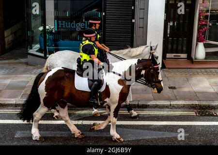 Two Female City Of London Police Officers On Horseback, London, UK Stock Photo