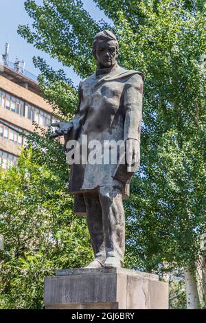 Armenia. Yerevan. Statue of Russian writer and diplomat Alexander Griboyedov, by H. Bejanyan, 1974. (Editorial Use Only) Stock Photo