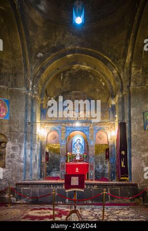 Armenia, Sevan. Sevanavank Monastery interior.