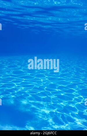 Underwater Empty Swimming Pool Background Stock Photo