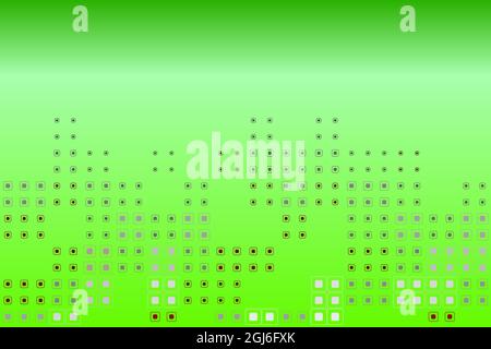 Green gradient background. Geometric shapes dots style. Colorful illustration. Stock Vector