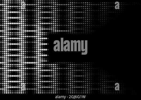 Abstract background with dots pattern. White shapes on black background. Stock Vector