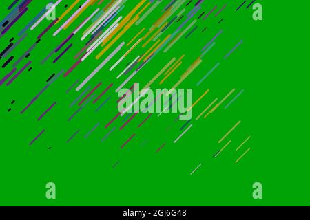 Diagonal design of colorful strips. Vector illustration with green background. Stock Vector