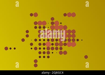 Light illustration in brown colors. Polygonal design in dots style. Stock Vector