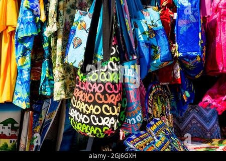 Souvenirs in the local market, Willemstad, Curacao Stock Photo - Alamy