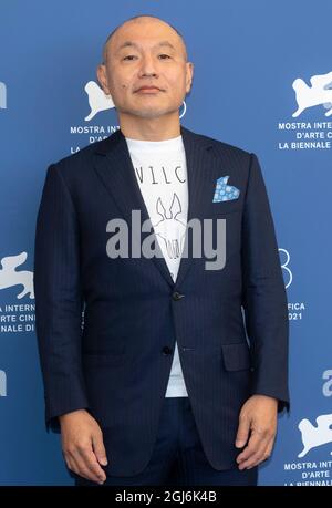 Venice, Italien. 09th Sep, 2021. Masaaki Yuasa attends the photocall of 'Ino-Hu' during the 78th Venice Film Festival at Palazzo del Casino on the Lido in Venice, Italy, on 09 September 2021. Credit: dpa/Alamy Live News Stock Photo
