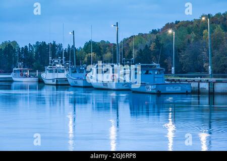 Canada, Prince Edward Island, Montague, town harbor, dawn Stock Photo