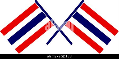Thailand flag icon logo design vector template Stock Vector