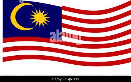Malaysia flag icon logo design vector template Stock Vector
