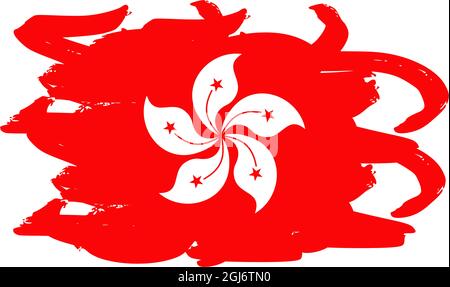 Hongkong flag icon logo design vector template Stock Vector