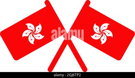 Hongkong flag icon logo design vector template Stock Vector