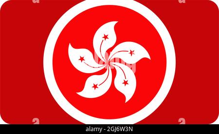 Hongkong flag icon logo design vector template Stock Vector