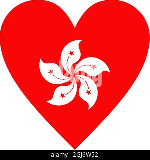 Hongkong flag icon logo design vector template Stock Vector