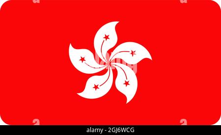 Hongkong flag icon logo design vector template Stock Vector