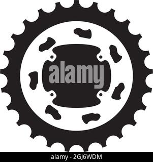 Industrial gear, bicycle and motorcycle icon vector logo design Stock Vector
