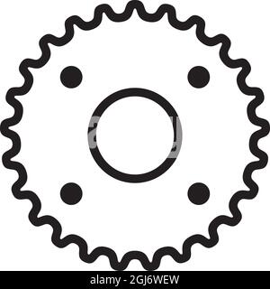 Industrial gear, bicycle and motorcycle icon vector logo design Stock Vector