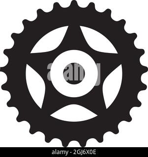 Industrial gear, bicycle and motorcycle icon vector logo design Stock Vector