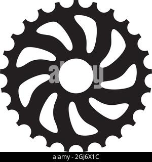 Industrial gear, bicycle and motorcycle icon vector logo design Stock Vector