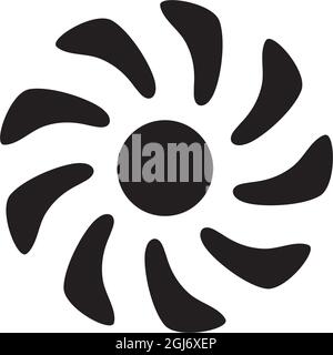 Wind circle vector logo design template Stock Vector