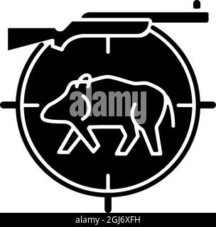 Boar icon vector, filled flat sign, solid pictogram isolated on white ...