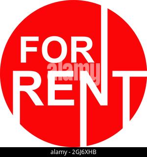 For Rent plank sign logo vector design Stock Vector