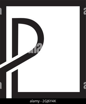 P letter initial icon vector logo design Stock Vector