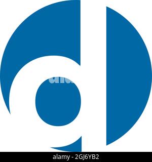 D letter initial icon vector logo design Stock Vector