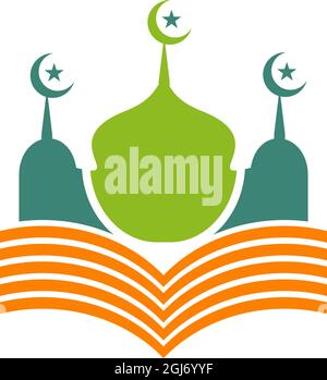 Islamic education school or university vector logo design Stock Vector