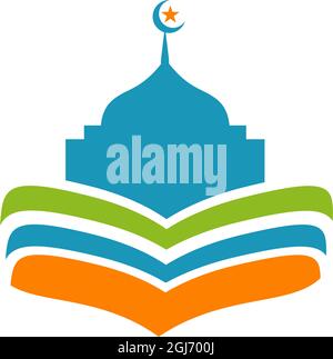 Islamic education school or university vector logo design Stock Vector