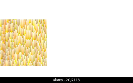 Abstract, golden colored and hexagonal mosaic pattern. Flowing color shades on Bee hive. Vector illustration Stock Vector