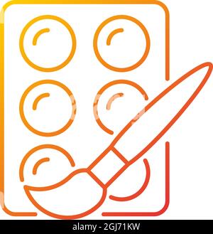 Watercolors gradient linear vector icon Stock Vector