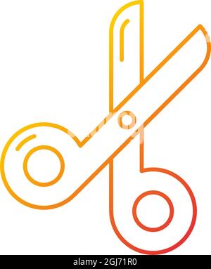 Scissors gradient linear vector icon Stock Vector