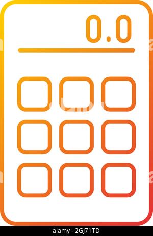 Calculator gradient linear vector icon Stock Vector
