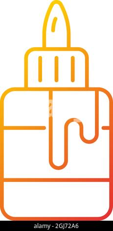 Glue bottle gradient linear vector icon Stock Vector