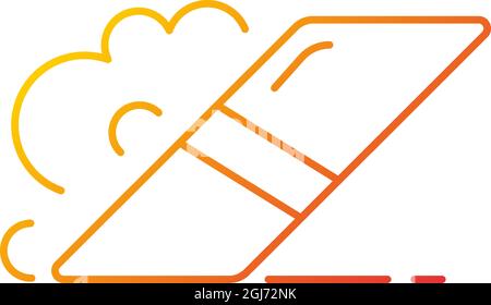 Eraser gradient linear vector icon Stock Vector