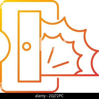 Pencil sharpener gradient linear vector icon Stock Vector