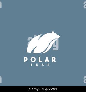 Polar bear icon logo design vector template illustration Stock Vector