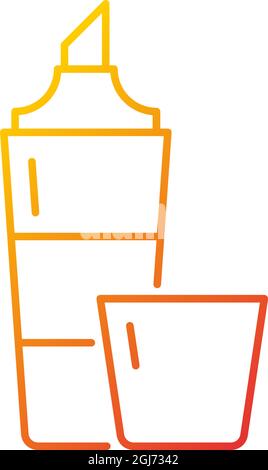 Highlighter gradient linear vector icon Stock Vector
