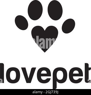 Pet lover logo design vector icon template illustration Stock Vector