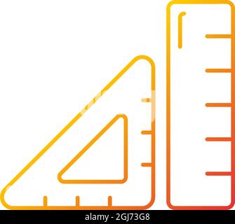 Ruler gradient linear vector icon Stock Vector