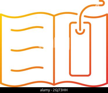 Bookmark gradient linear vector icon Stock Vector