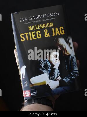 Eva Gabrielsson in Stockholm Saturday with the French edition of her memoirs 'MillÃ©nium Stieg et moi'. It will be published in Norway, Sweden and France on January 19. She lived together with the Swedish author Stieg Larsson who wrote the bestseller crime trilogy Millennium. Stock Photo