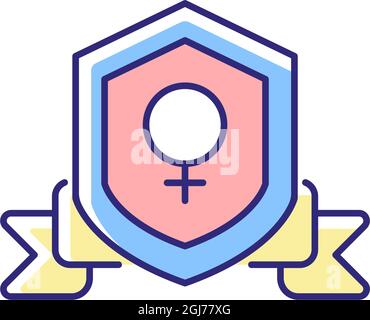 Feminist organization RGB color icon Stock Vector