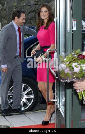 STOCKHOLM  2012-06-04 Princess Madeleine of Sweden, arrives at the Foundation MinStoraDag (My Big Day) charity dinner at Munich Brewery in Stockholm, Sweden, on Monday June 4 2012. Photo: Claudio Bresciani / SCANPIX SWEDEN / Code: 10090  Stock Photo