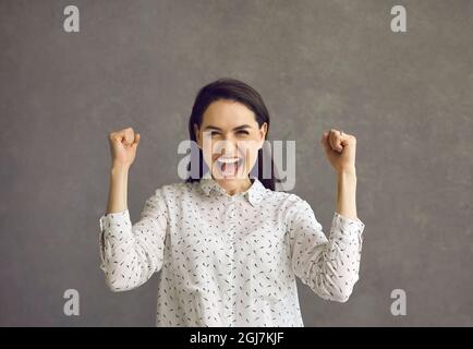 Success, happiness or winning the lottery concept. Stock Photo
