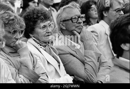 Birgit and Ingvar Faltskog, parents of former ABBA singer Agnetha Faltskog, are seen during the city of Jonkopings 700 anniversary in Jonkoping, Sweden, May 19, 1984 Foto: Ann Chi Erikes / XP / SCANPIX / Kod: 56 ** OUT SWEDEN OUT ** Stock Photo