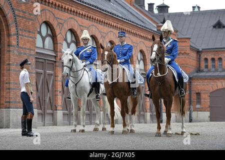 On Friday, the press was shown the Royal Mews and the carriages and horses who will officiate at the wedding of Princess Madeleine and Mr. Christopher O'Neill on Saturday, June 8. Foto: Anders Wiklund / SCANPIX / kod 10040  Stock Photo